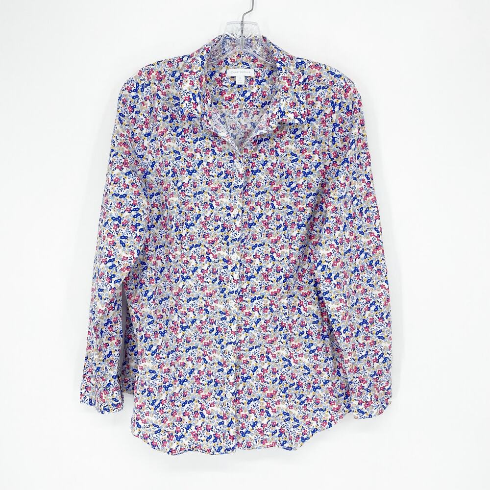Charter Club Long Sleeve Button Up Top Size 12